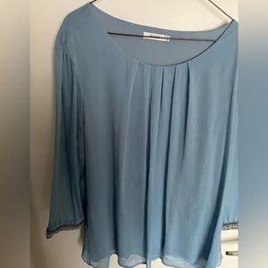 Gorgeous light blue long sleeved blouse